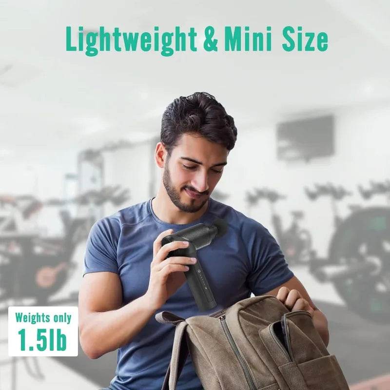 High-Intensity Brushless Motor Deep Tissue Massage Gun with 6 Heads - Sleep Galleria