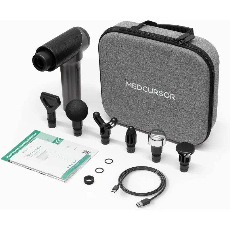 High-Intensity Brushless Motor Deep Tissue Massage Gun with 6 Heads - Sleep Galleria