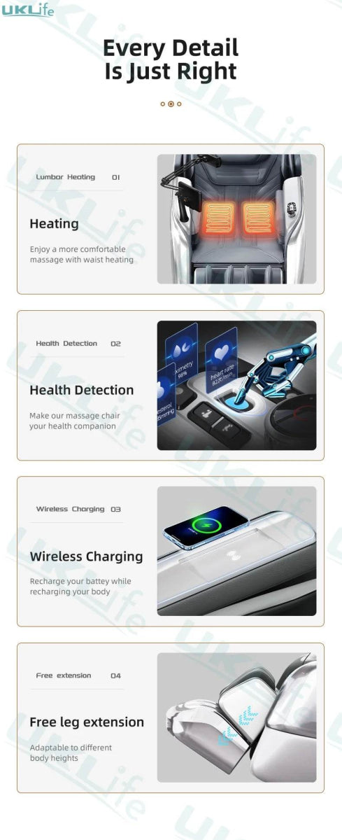 Yutori MistGlow Heat 4D SL-Track AI Voice Massage Chair - Omega Lifestyles