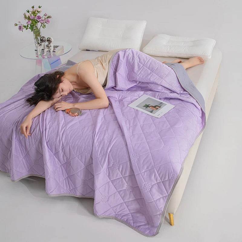 Breathable Lightweight Cooling Polyester Summer Blanket - Sleep Galleria