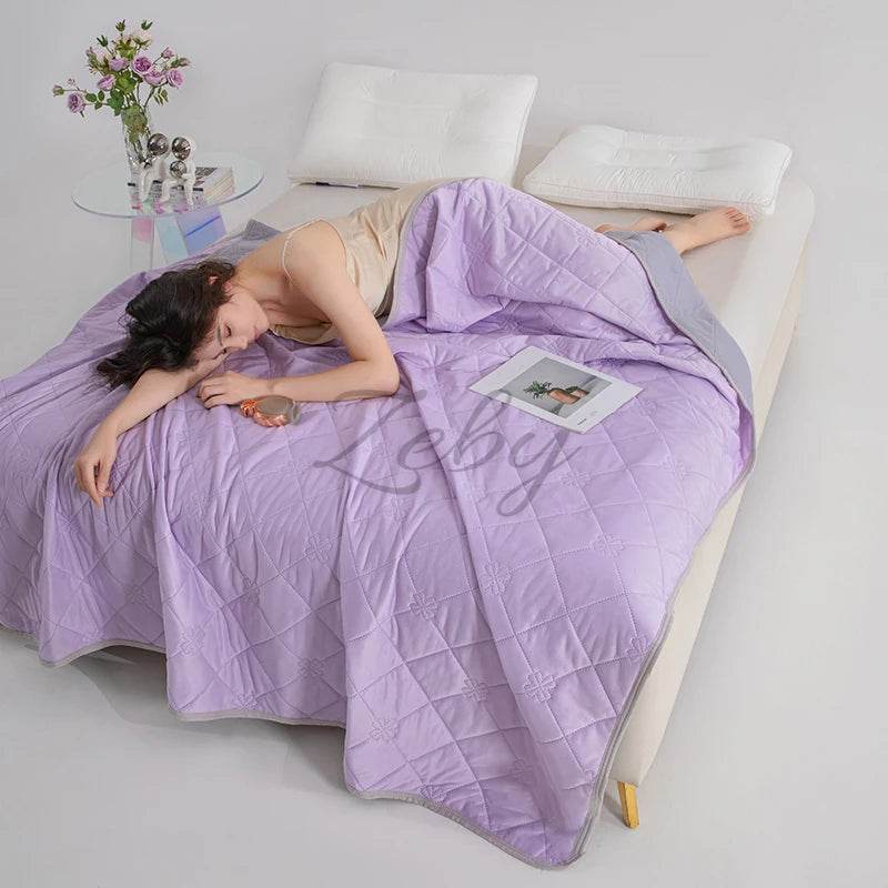 Breathable Lightweight Cooling Polyester Summer Blanket - Sleep Galleria