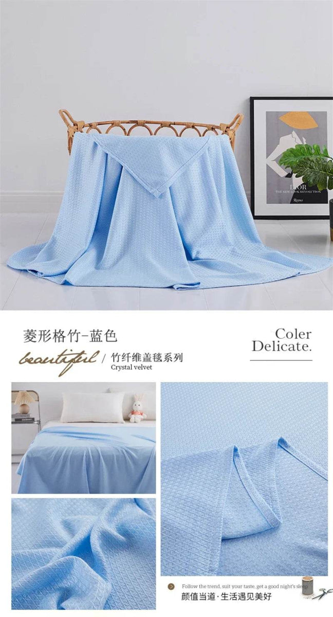 Cooling Lightweight Bamboo Fiber Summer Blanket - Sleep Galleria