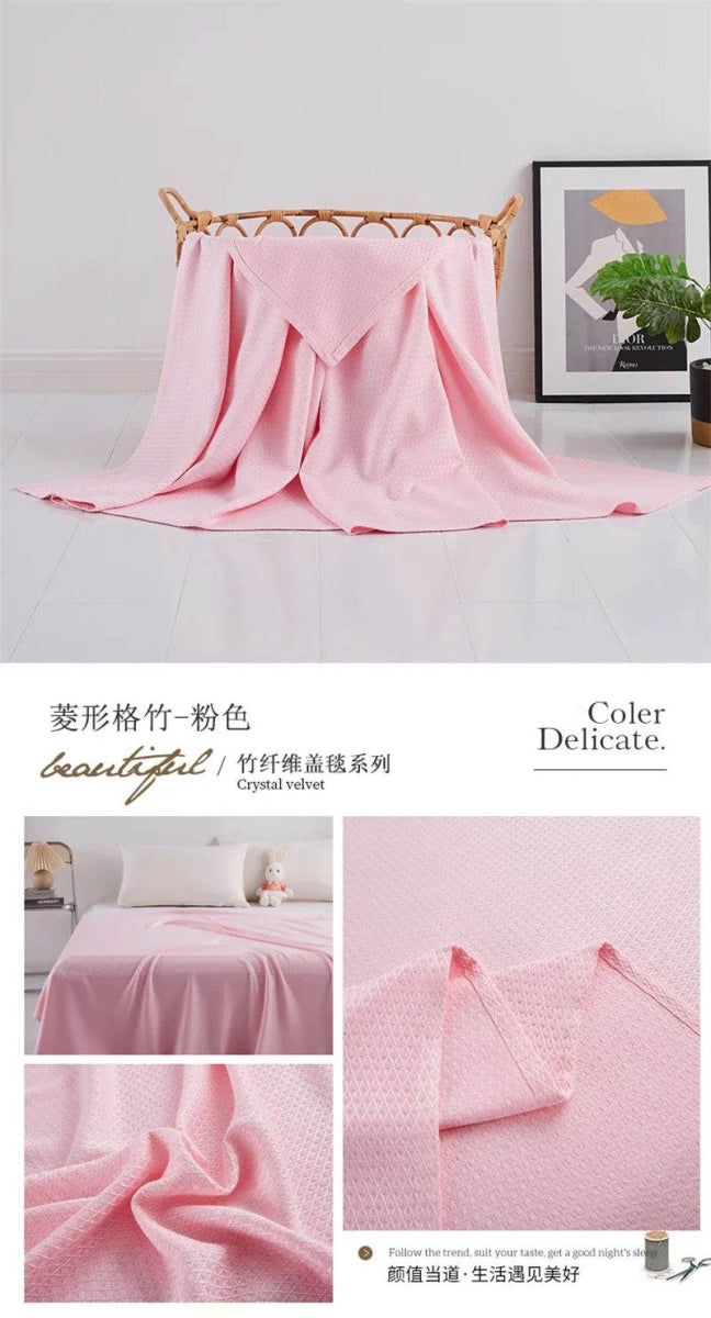 Cooling Lightweight Bamboo Fiber Summer Blanket - Sleep Galleria