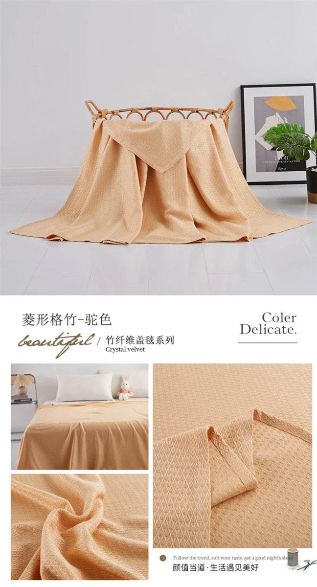 Cooling Lightweight Bamboo Fiber Summer Blanket - Sleep Galleria
