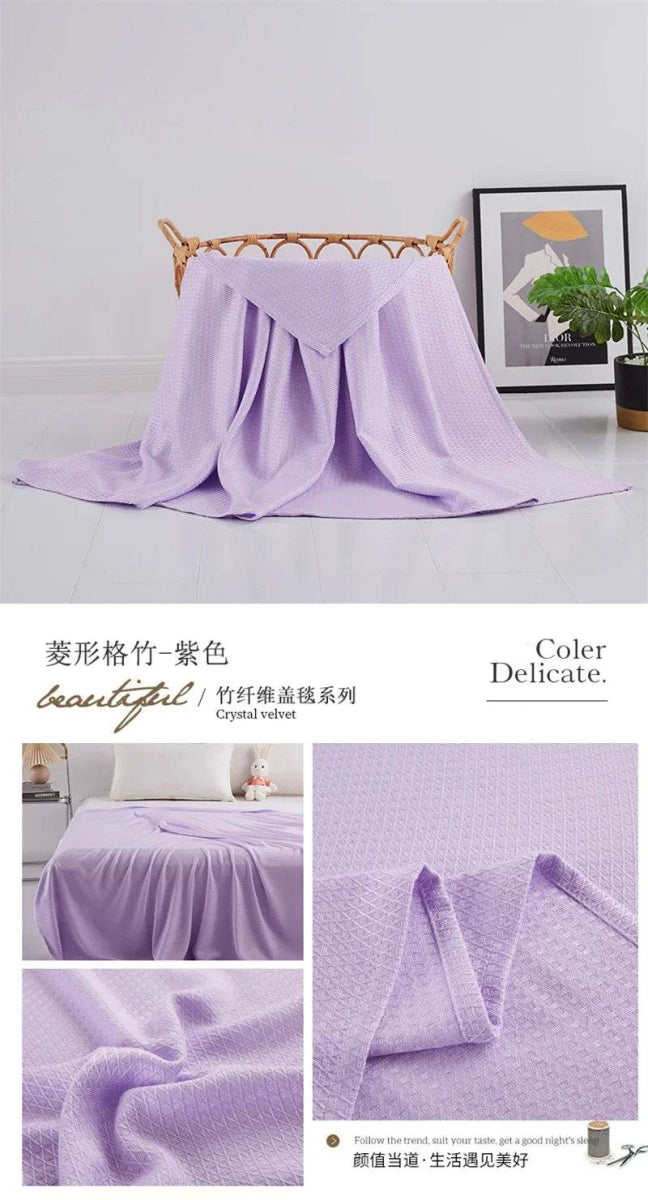 Cooling Lightweight Bamboo Fiber Summer Blanket - Sleep Galleria