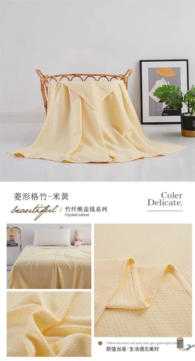 Cooling Lightweight Bamboo Fiber Summer Blanket - Sleep Galleria