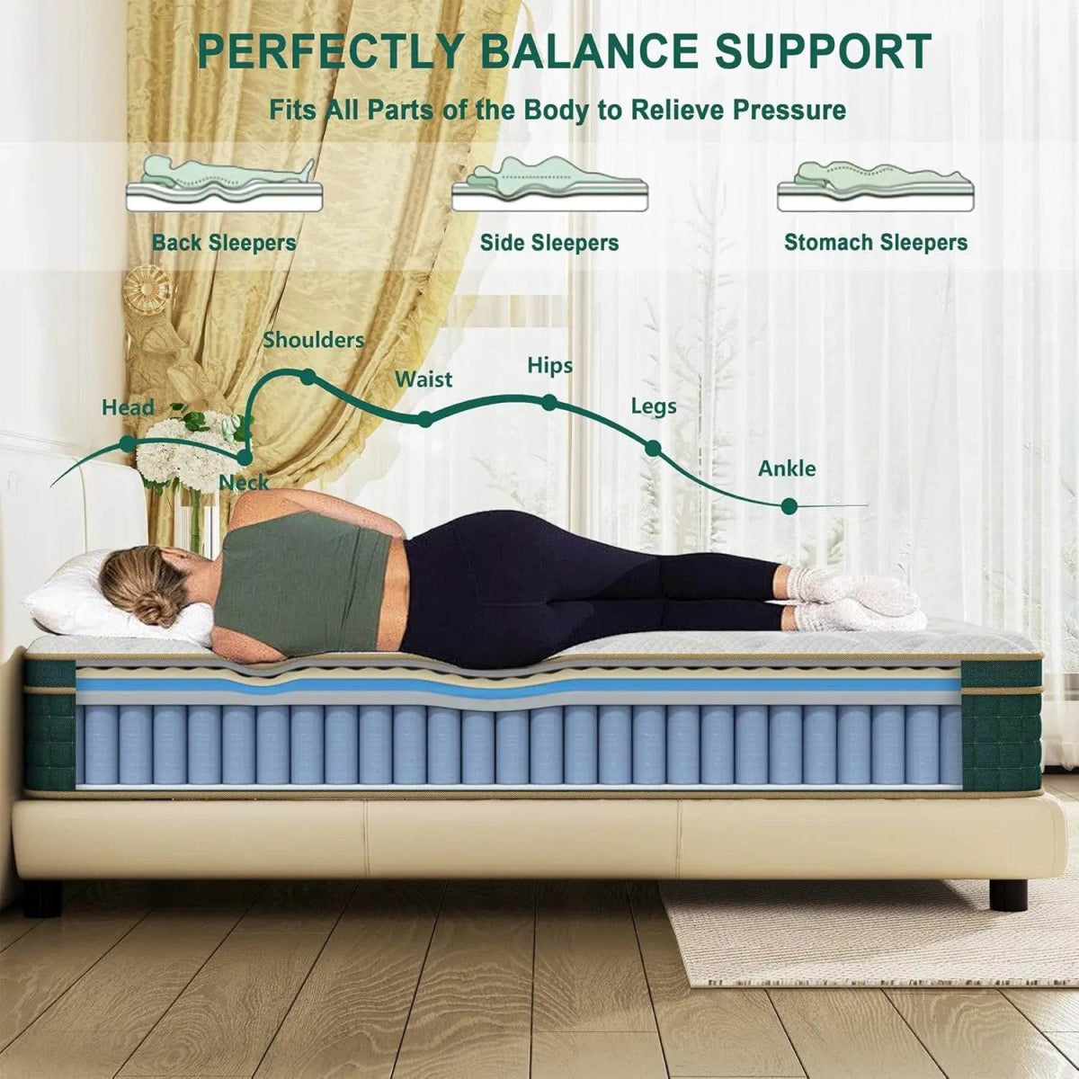 10-Inch Hybrid Memory Foam Mattress - Sleep Galleria
