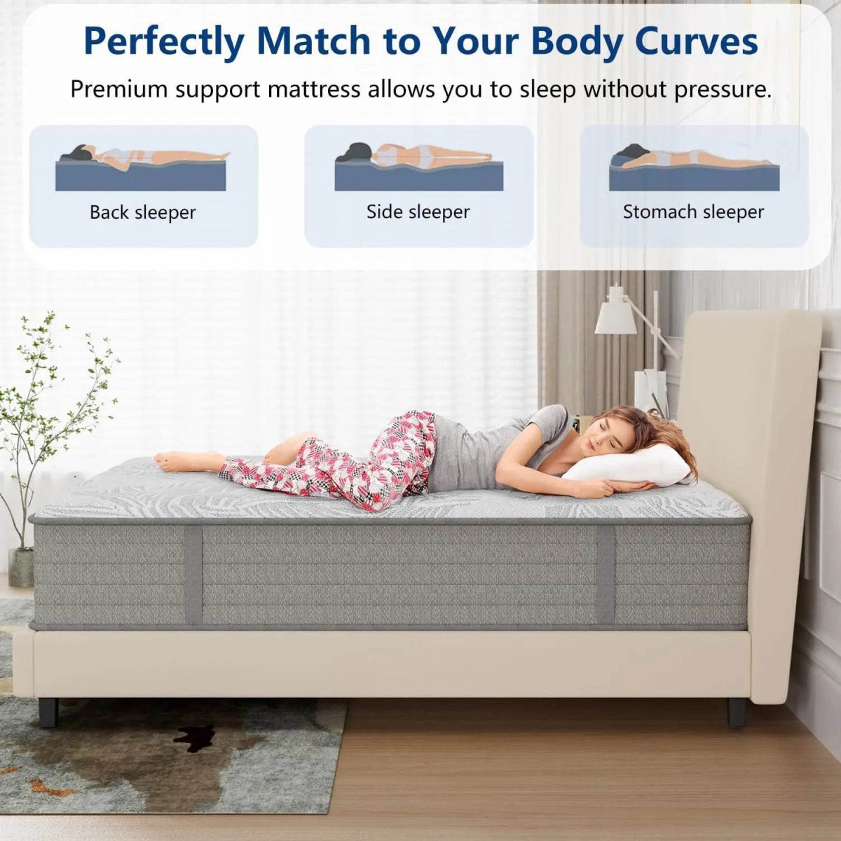 12-Inch Gel Memory Foam Hybrid Mattress - Sleep Galleria