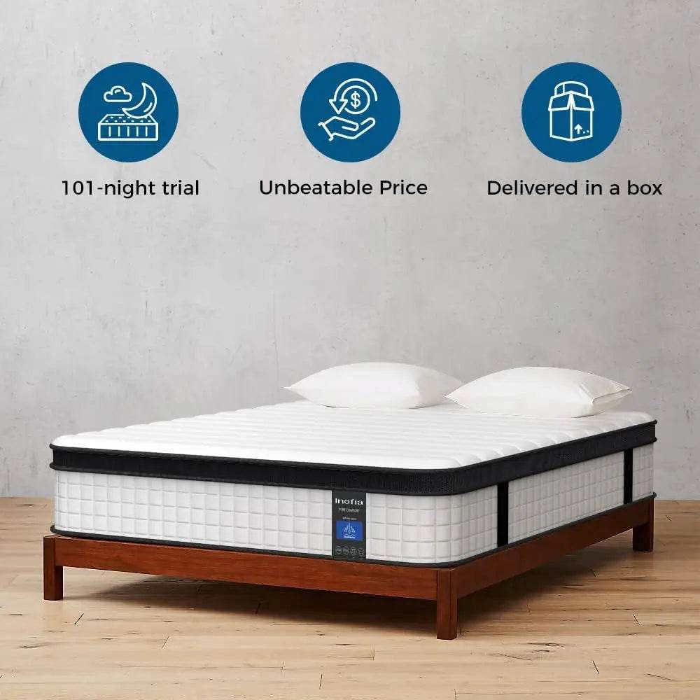 12-Inch Hybrid Cooling Innerspring Mattress - Sleep Galleria