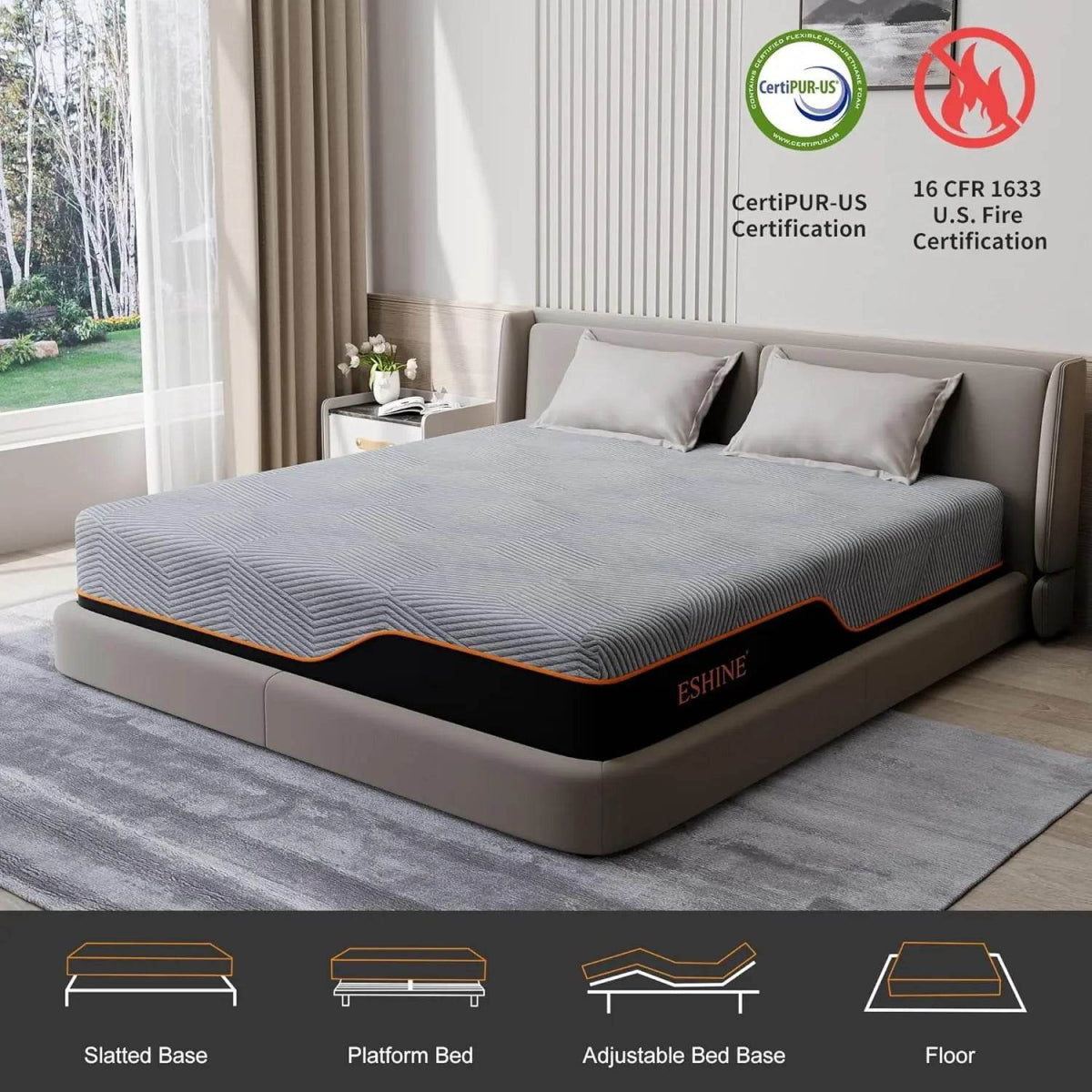13-Inch Cooling Memory Foam Mattress - Omega Lifestyles