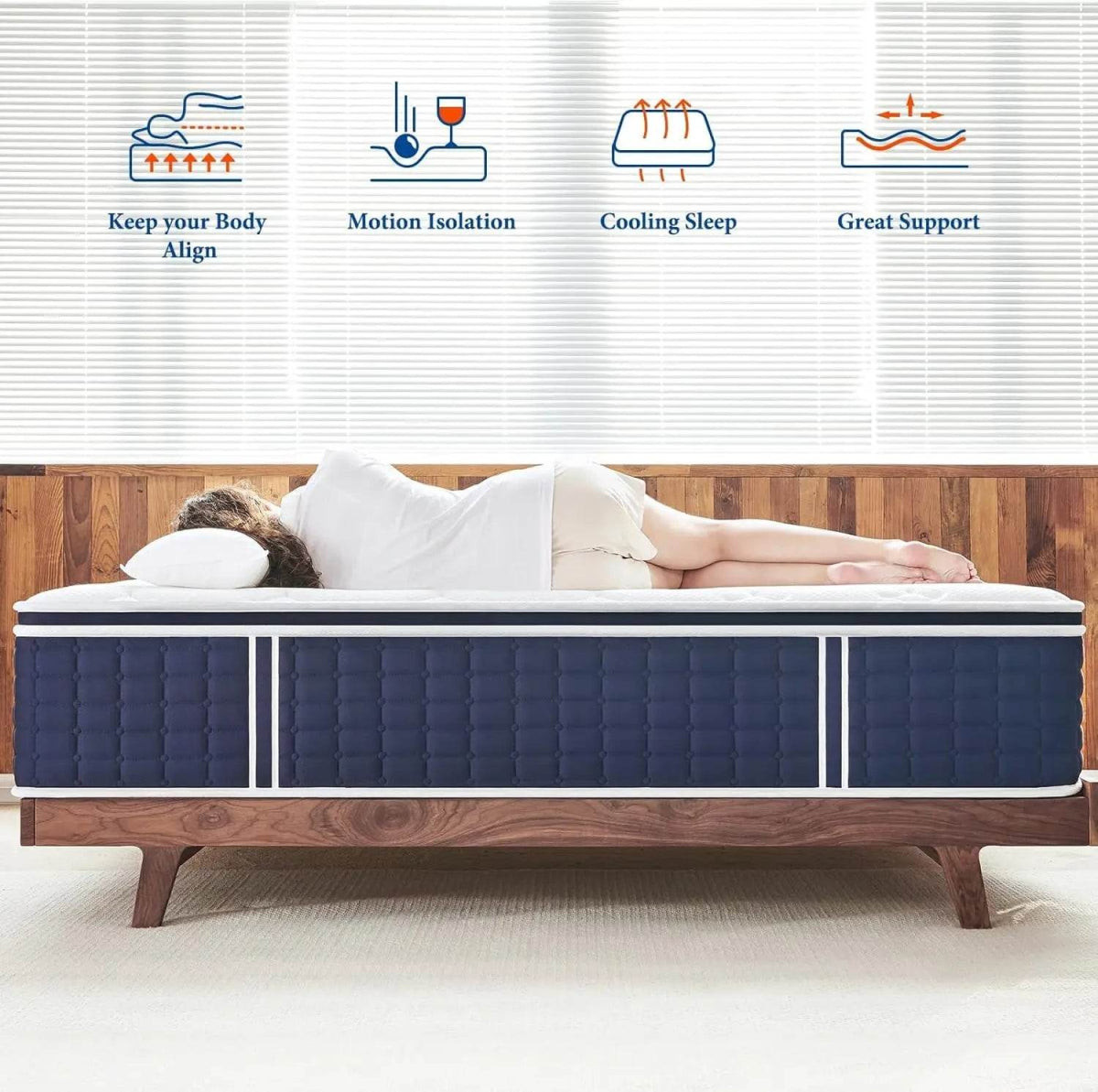 14-Inch Hybrid Pocket Spring Mattress - Sleep Galleria