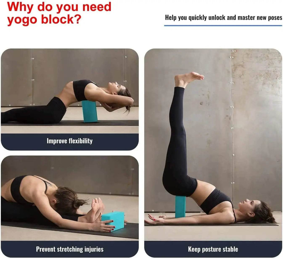 2-Piece EVA Foam Yoga Blocks For Stretching - Sleep Galleria