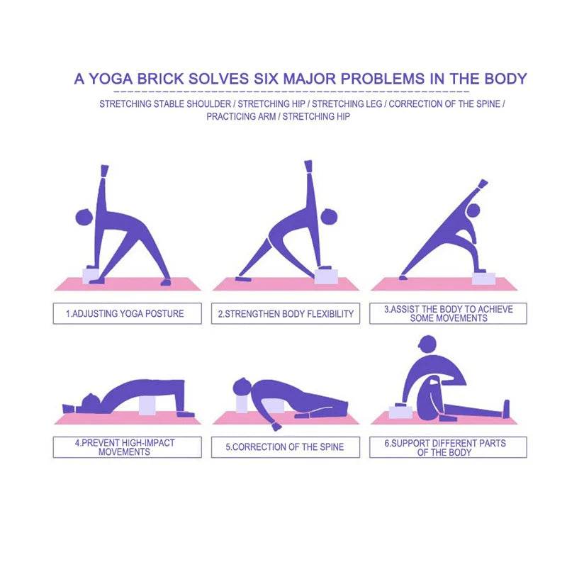 2-Piece EVA Foam Yoga Blocks For Stretching - Sleep Galleria