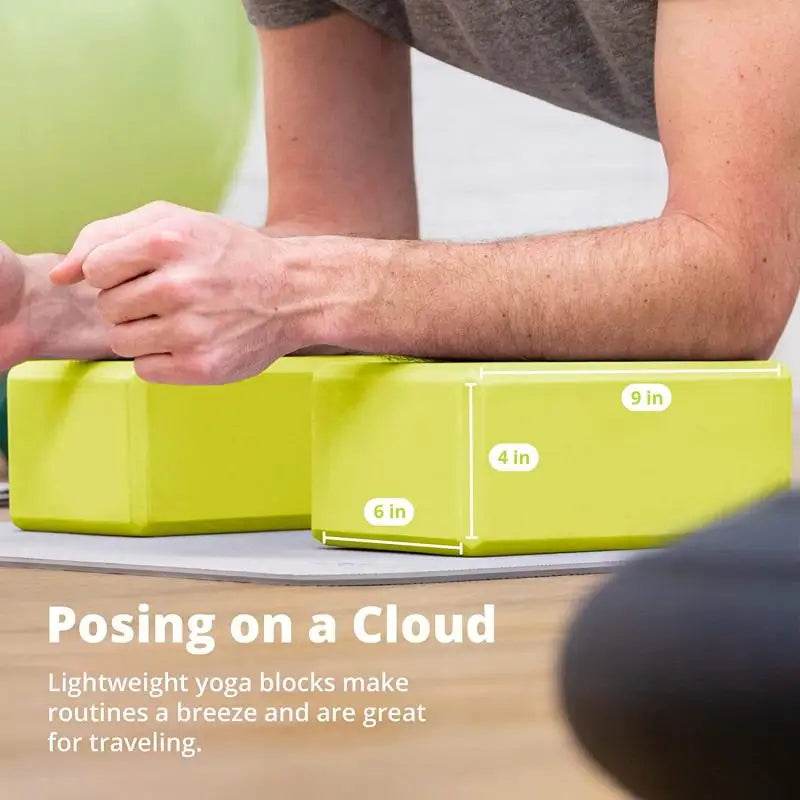 2-Piece EVA Foam Yoga Blocks For Stretching - Sleep Galleria