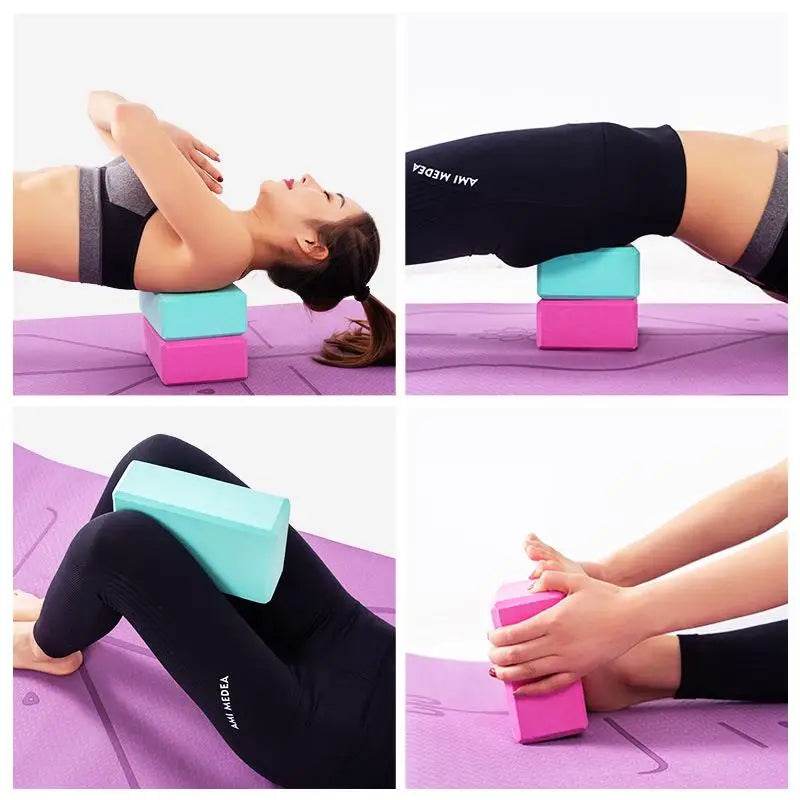 2-Piece EVA Foam Yoga Blocks For Stretching - Sleep Galleria