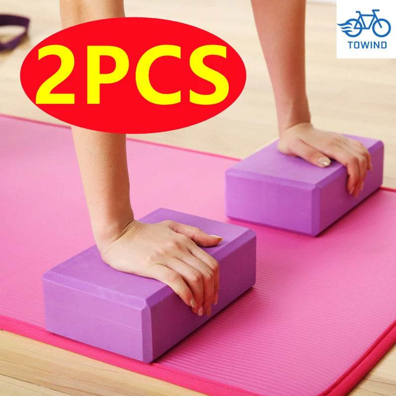 2-Piece EVA Foam Yoga Blocks For Stretching - Sleep Galleria