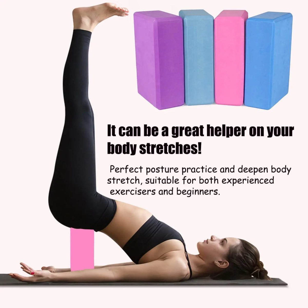 2-Piece EVA Foam Yoga Blocks For Stretching - Sleep Galleria