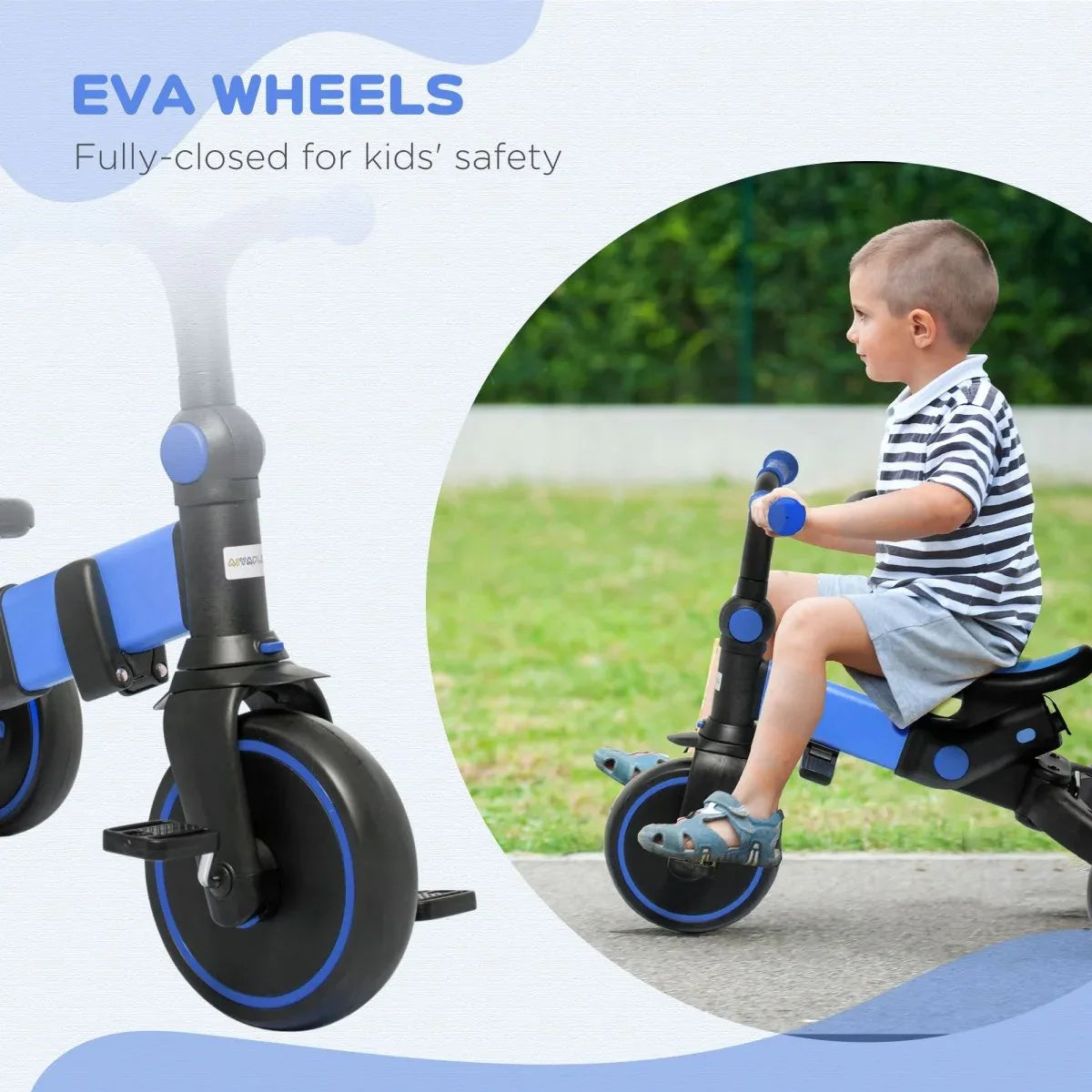 3-In-1 Adjustable Toddler Tricycle Push Bike With Canopy - Omega Lifestyles