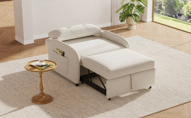 3-in-1 Convertible Cotton Linen Sleeper Sofa Bed - Omega Lifestyles