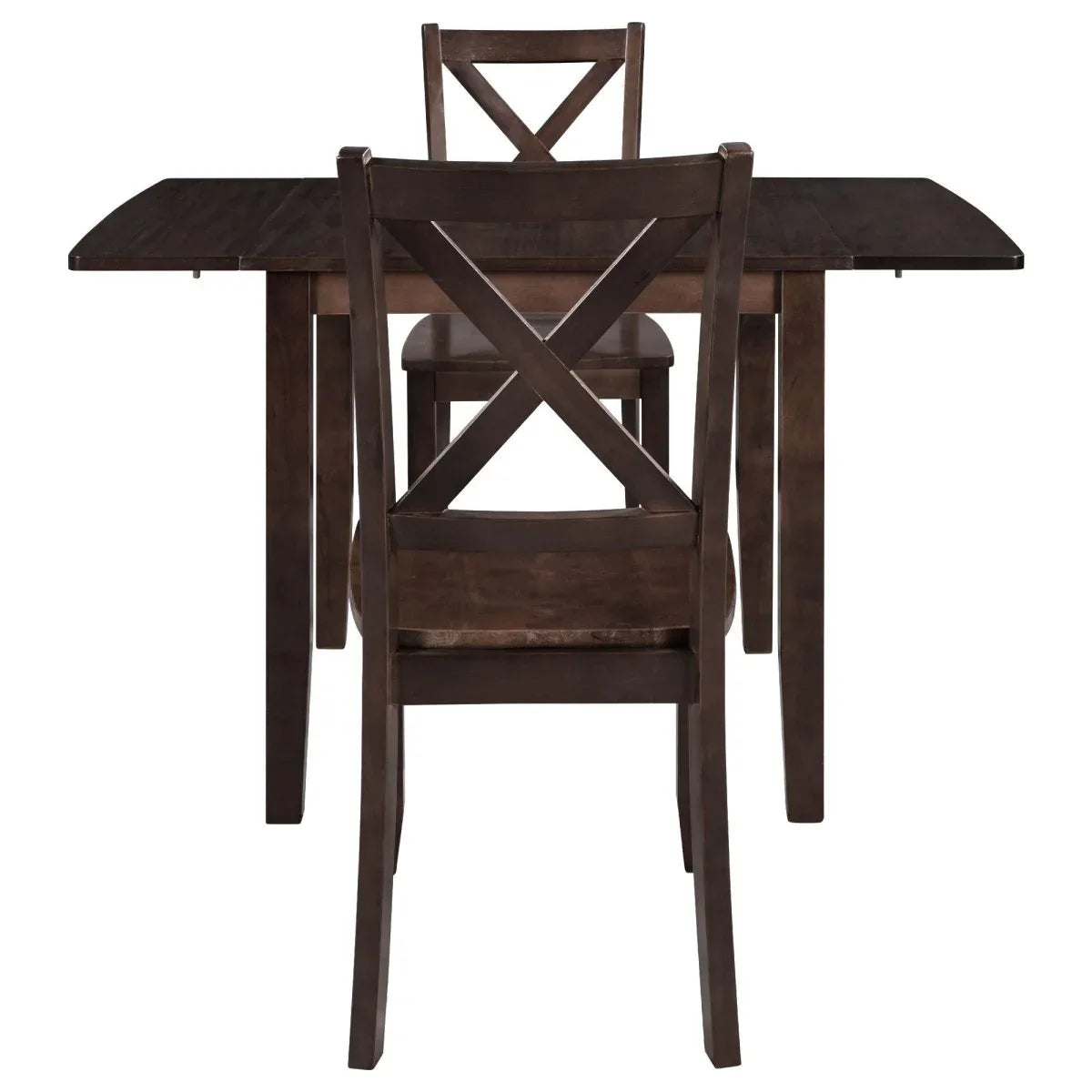 3-Piece Solid Wood Drop Leaf Breakfast Nook Dining Set - Omega Lifestyles