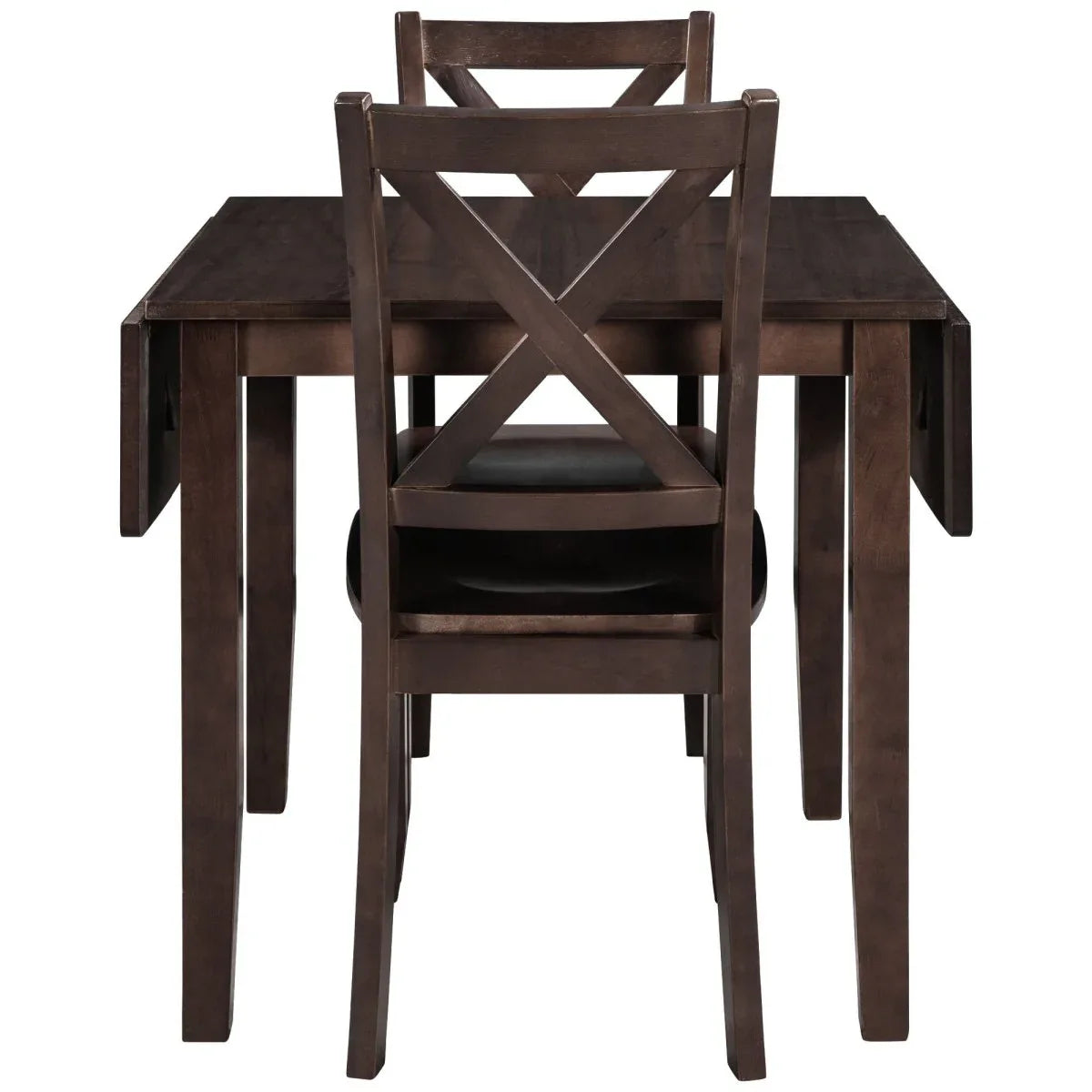 3-Piece Solid Wood Drop Leaf Breakfast Nook Dining Set - Omega Lifestyles