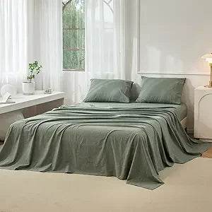 4-Piece Washed Cotton Sheet Set - Omega Lifestyles