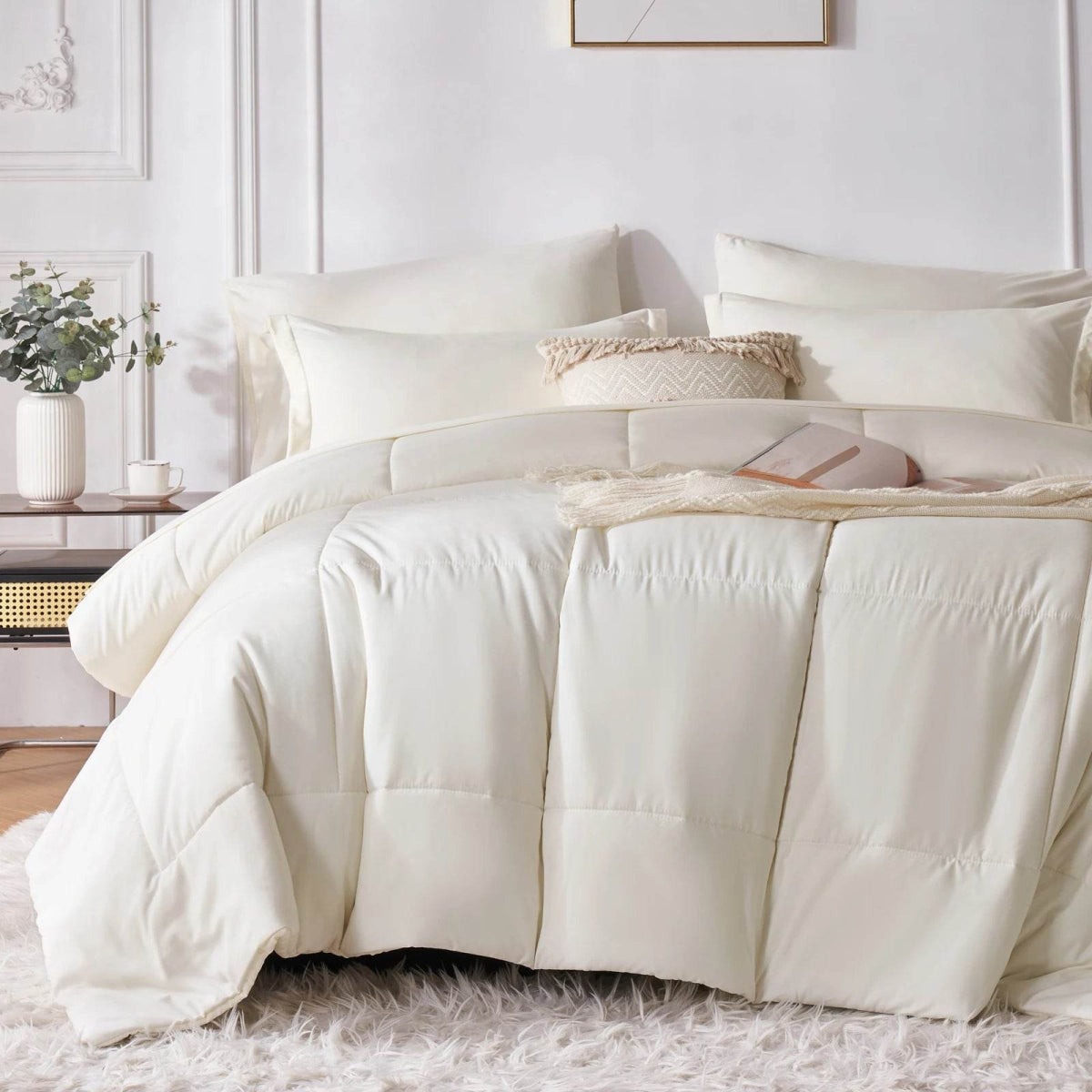 7-Piece Polyester Bedding Comforter Sheet Set - Sleep Galleria