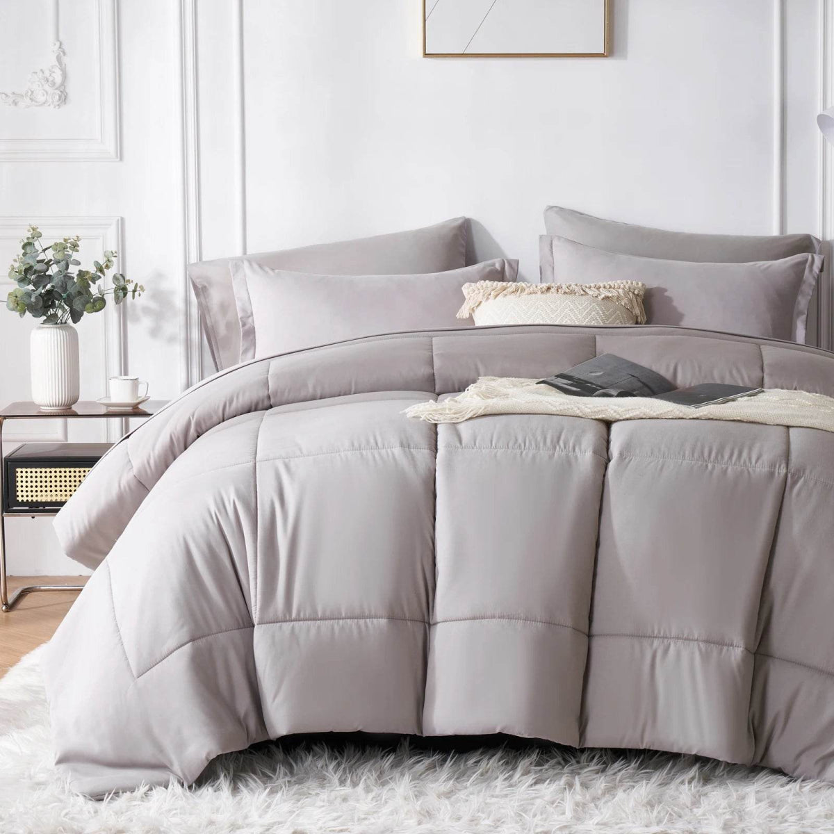 7-Piece Polyester Bedding Comforter Sheet Set - Sleep Galleria