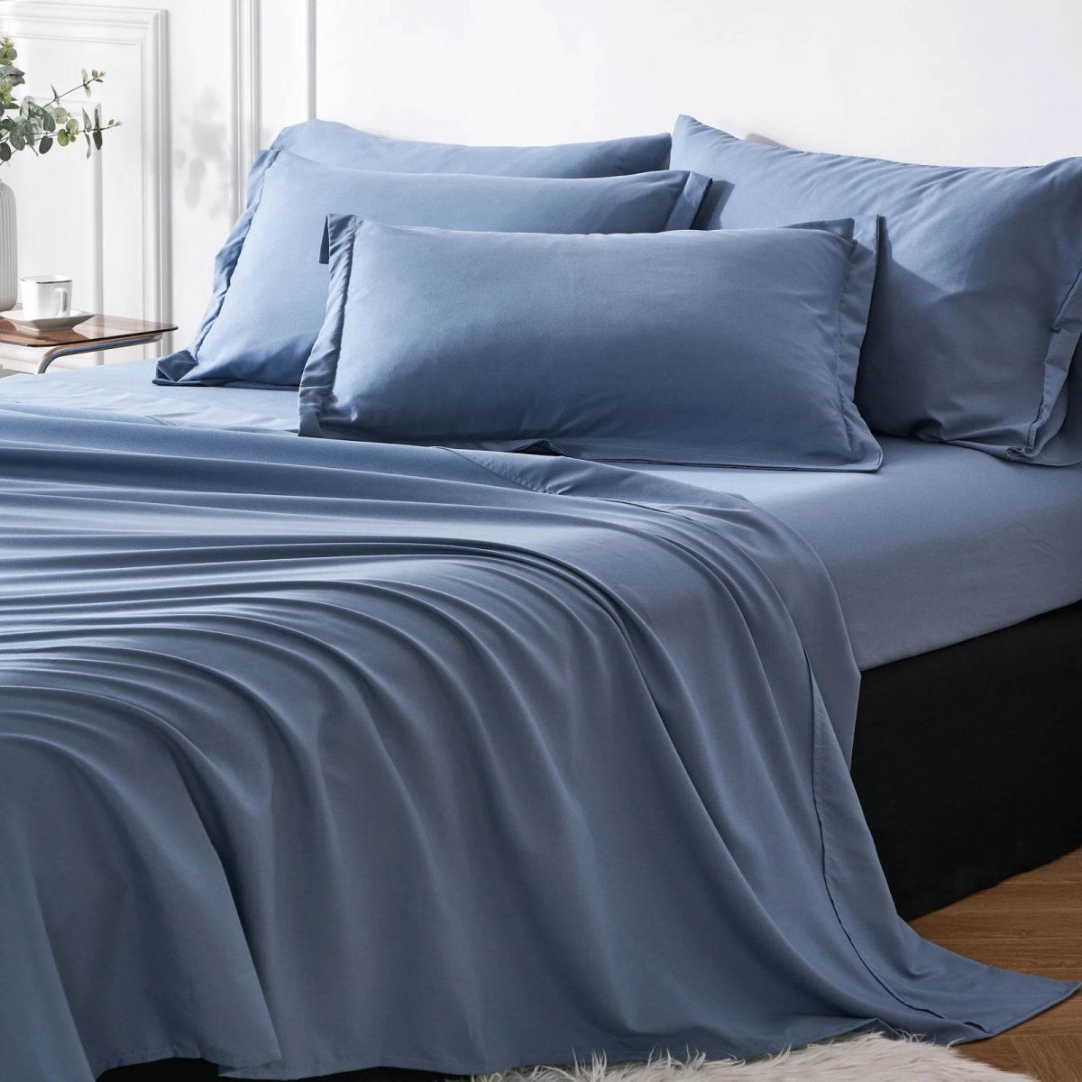 7-Piece Polyester Bedding Comforter Sheet Set - Sleep Galleria