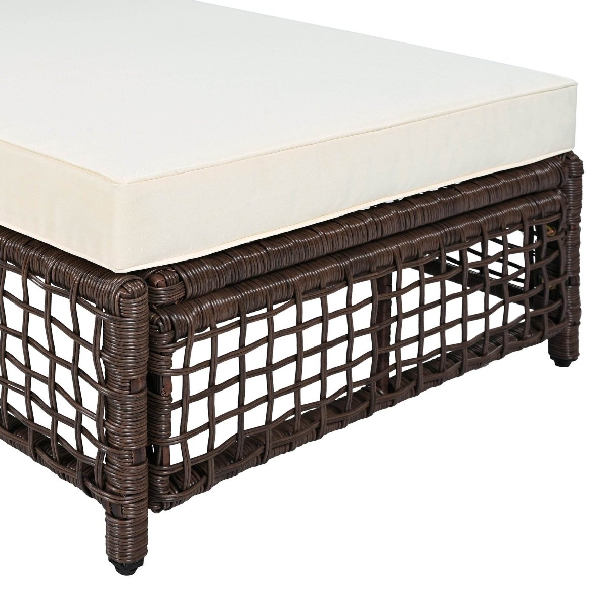 Adjustable 5-Position PE Rattan Outdoor Lounge Chair - Sleep Galleria