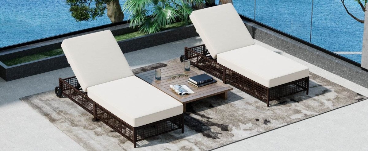 Adjustable 5-Position PE Rattan Outdoor Lounge Chair - Sleep Galleria