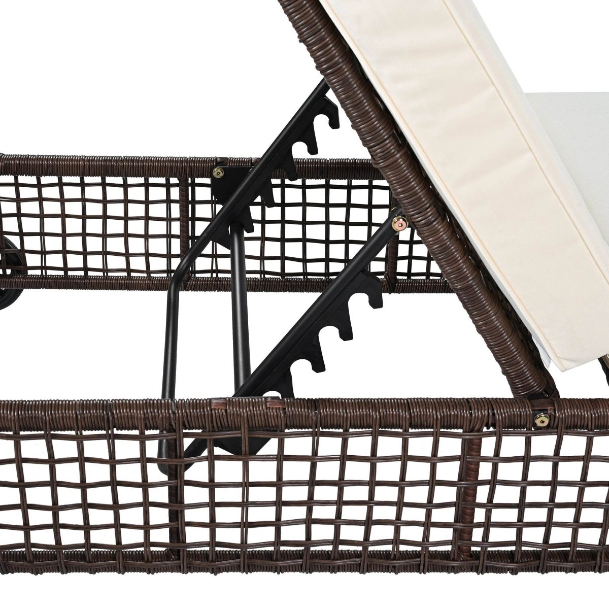 Adjustable 5-Position PE Rattan Outdoor Lounge Chair - Sleep Galleria