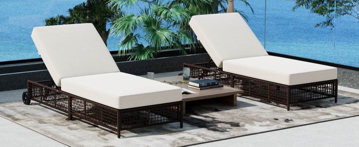 Adjustable 5-Position PE Rattan Outdoor Lounge Chair - Sleep Galleria