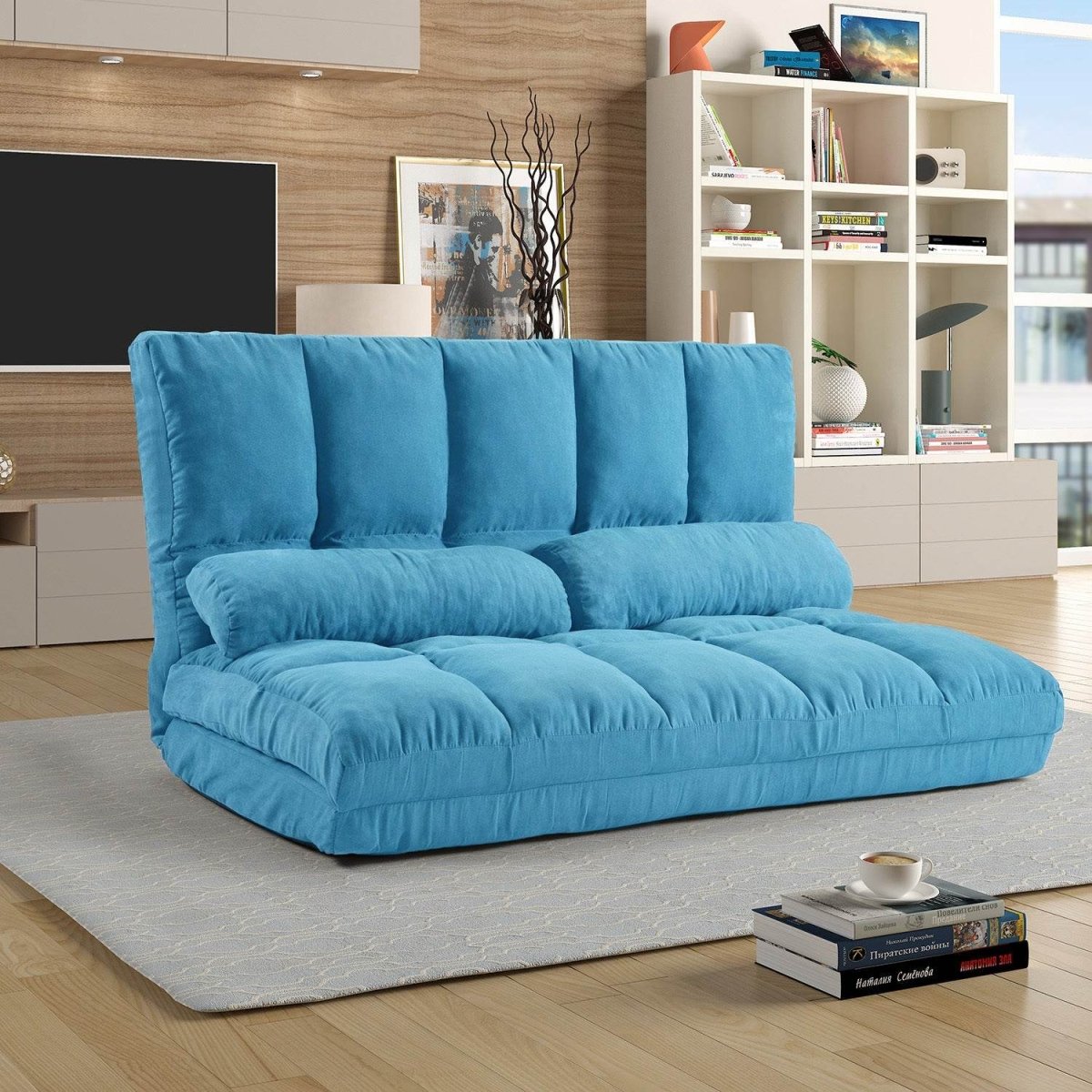 Adjustable Multi - Position Fabric Chaise Lounge Sofa Bed - Zenvia - Omega Lifestyles