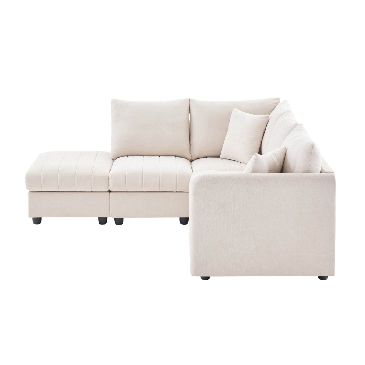 Contemporary L-Shaped 5-Seat Sectional Sofa - Sleep Galleria