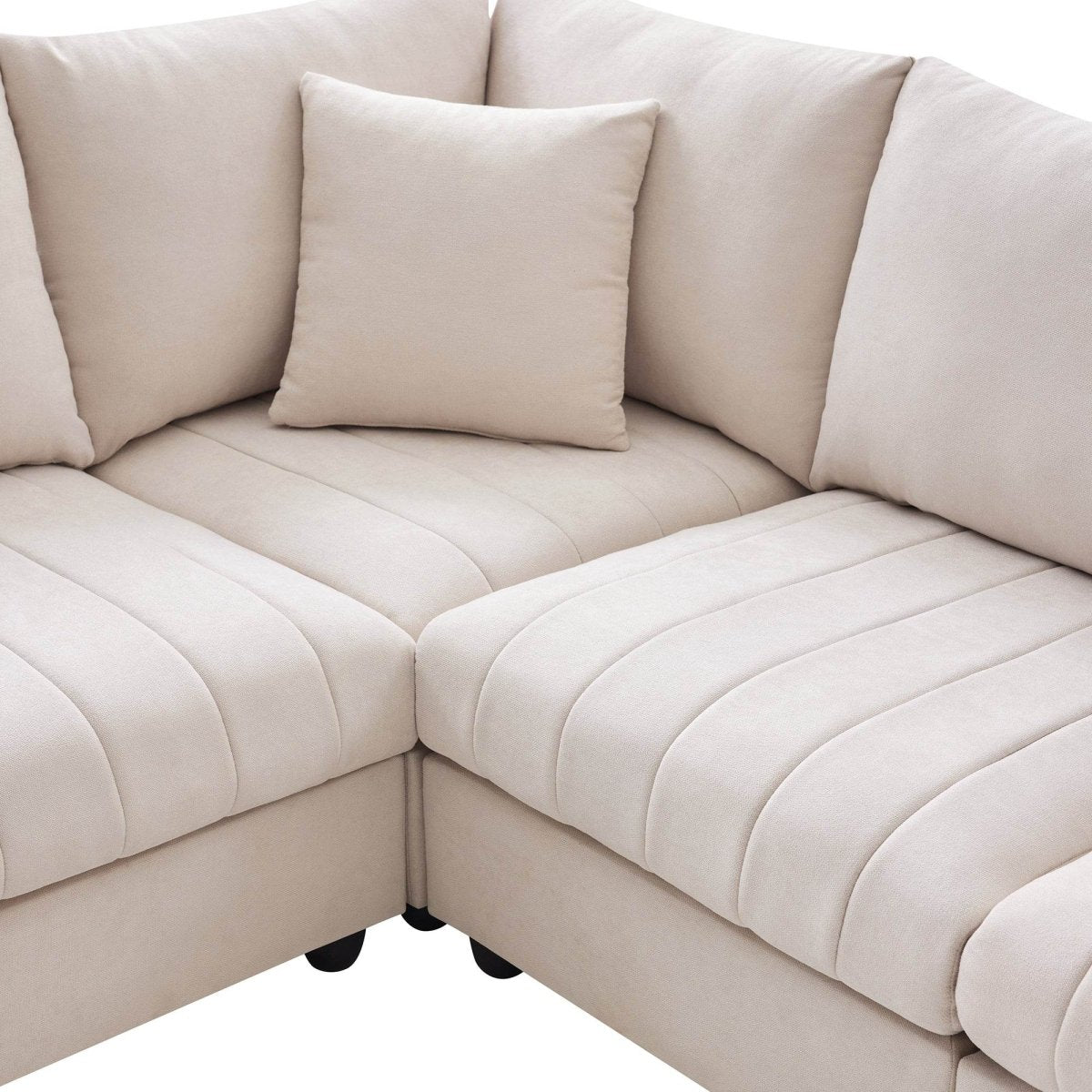 Contemporary L-Shaped 5-Seat Sectional Sofa - Sleep Galleria