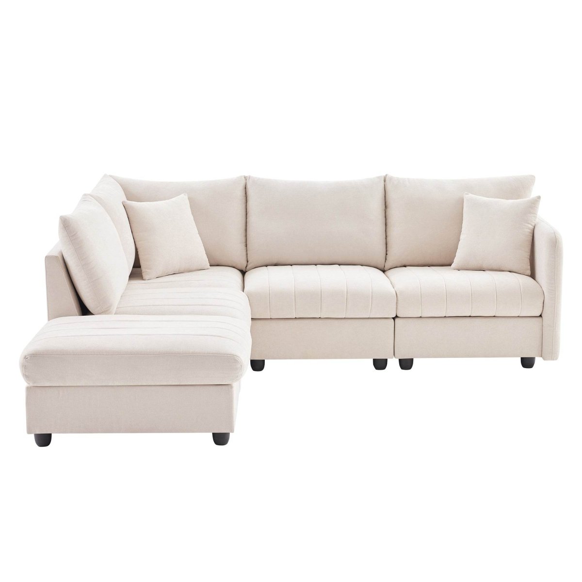 Contemporary L-Shaped 5-Seat Sectional Sofa - Sleep Galleria