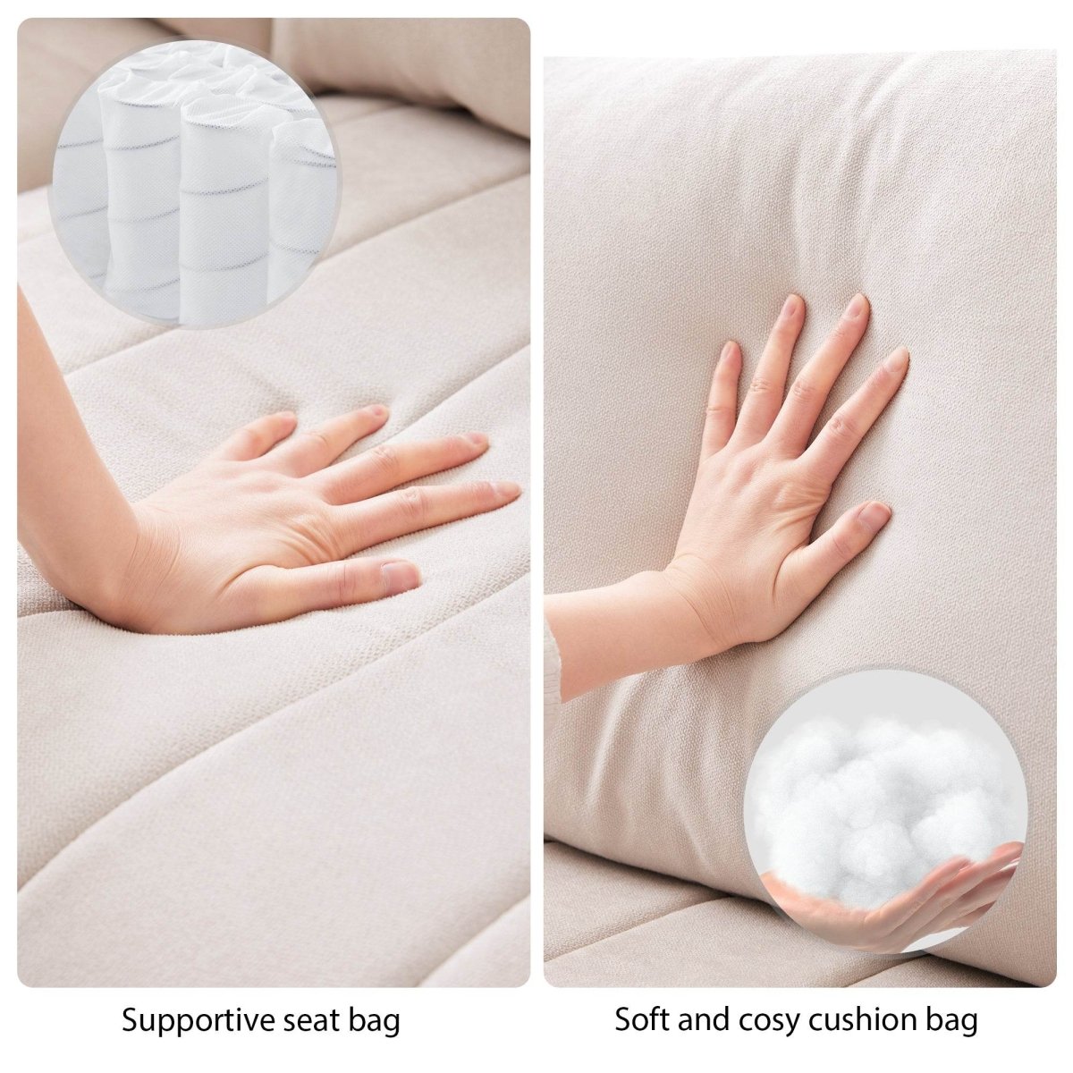 Contemporary L-Shaped 5-Seat Sectional Sofa - Sleep Galleria