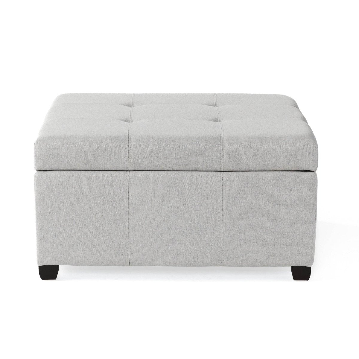 Contemporary Light Grey Fabric Storage Ottoman - Sleep Galleria