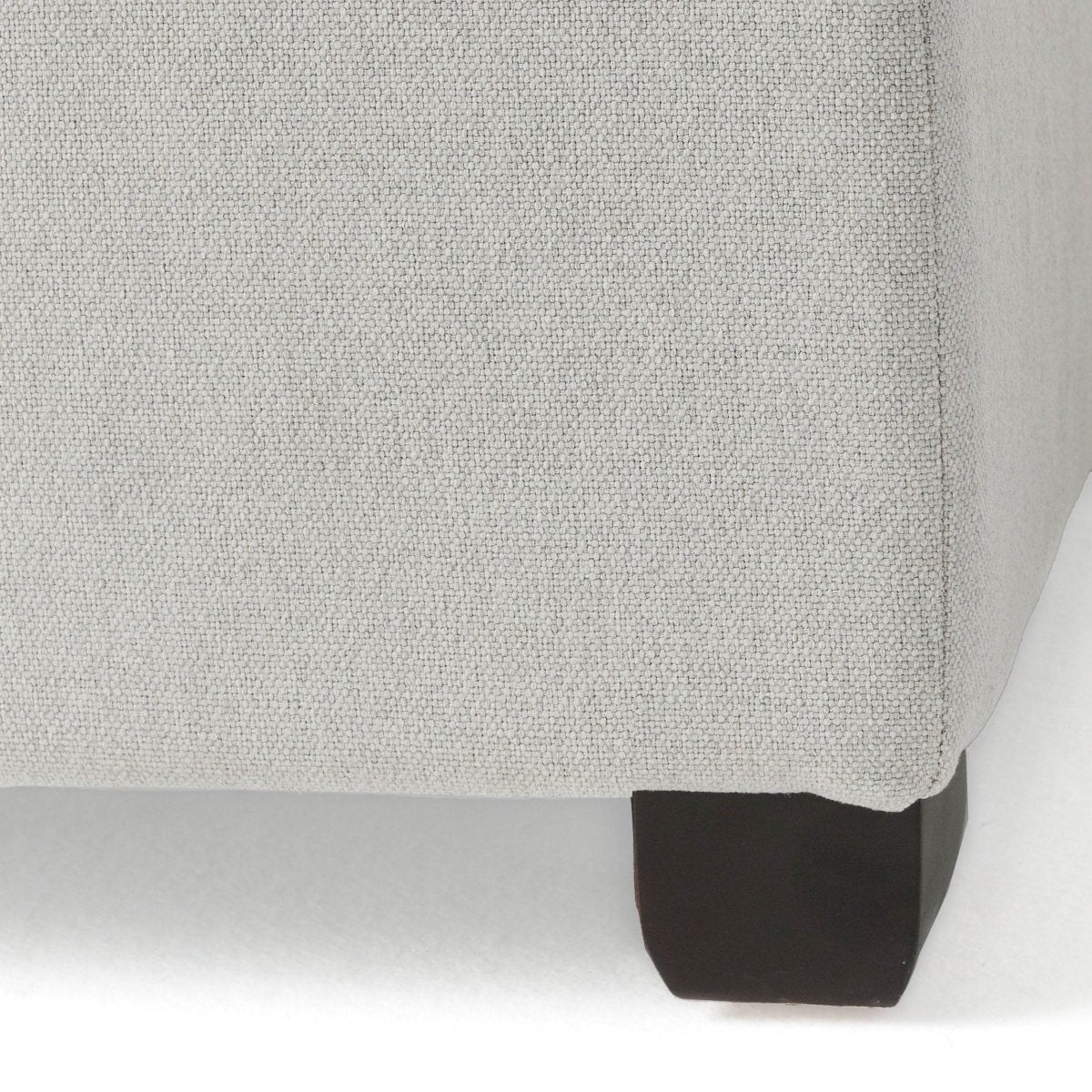 Contemporary Light Grey Fabric Storage Ottoman - Sleep Galleria