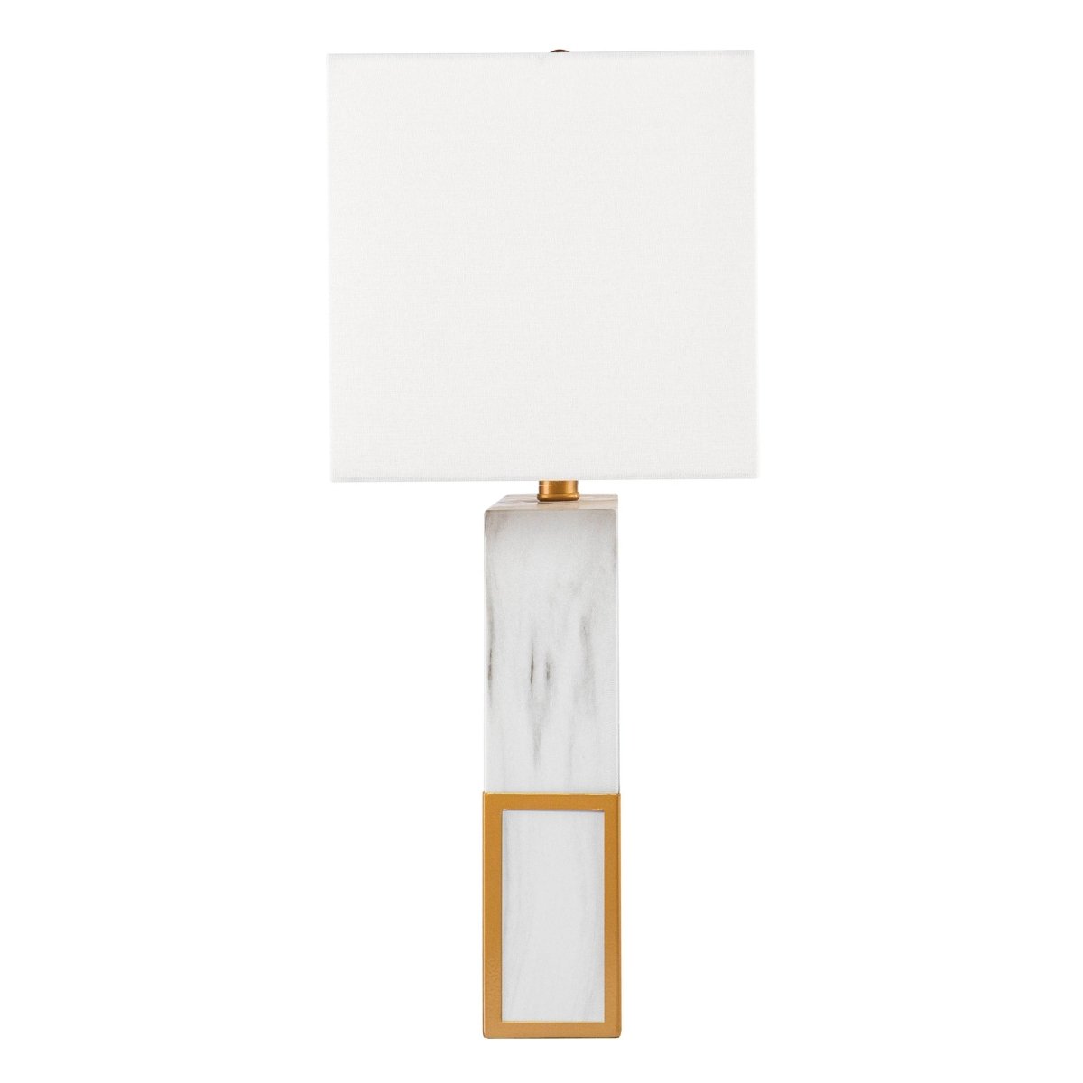 Contemporary White Faux Marble Iron Table Lamp - Sleep Galleria