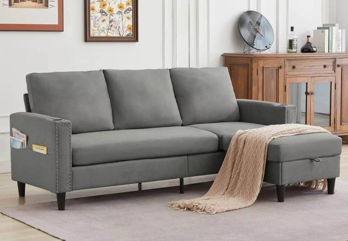 Convertible Three-Seater Sectional Sofa - Omega Lifestyles