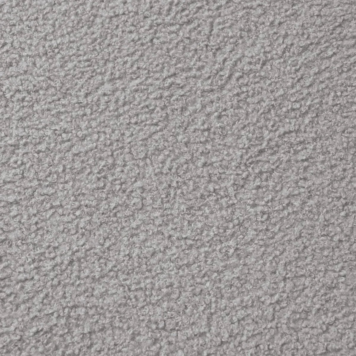 Curved Four-Seater Grey Teddy Velvet Foam Sofa - Omega Lifestyles