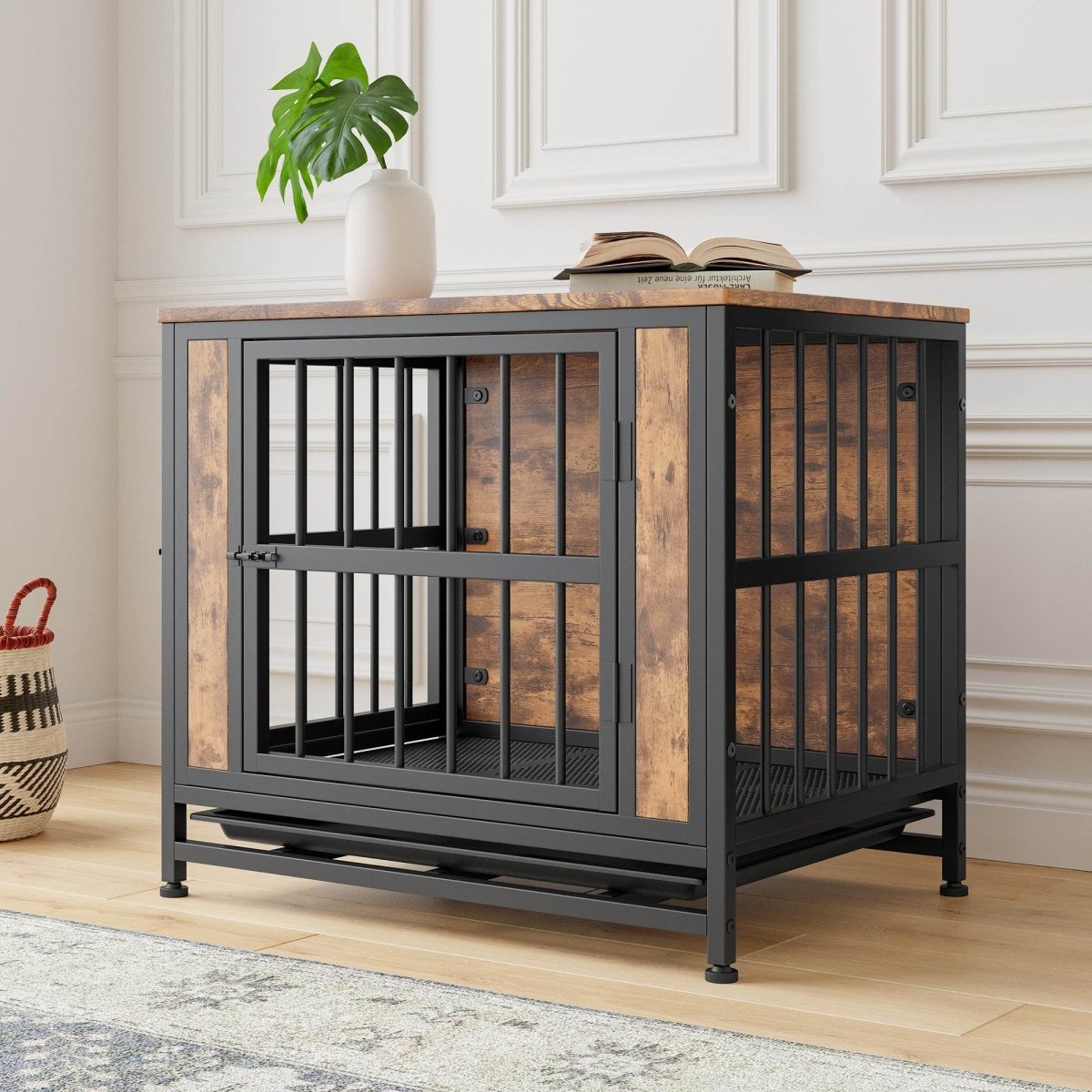Decorative Small Dog Crate Furniture With Double Doors - Sleep Galleria