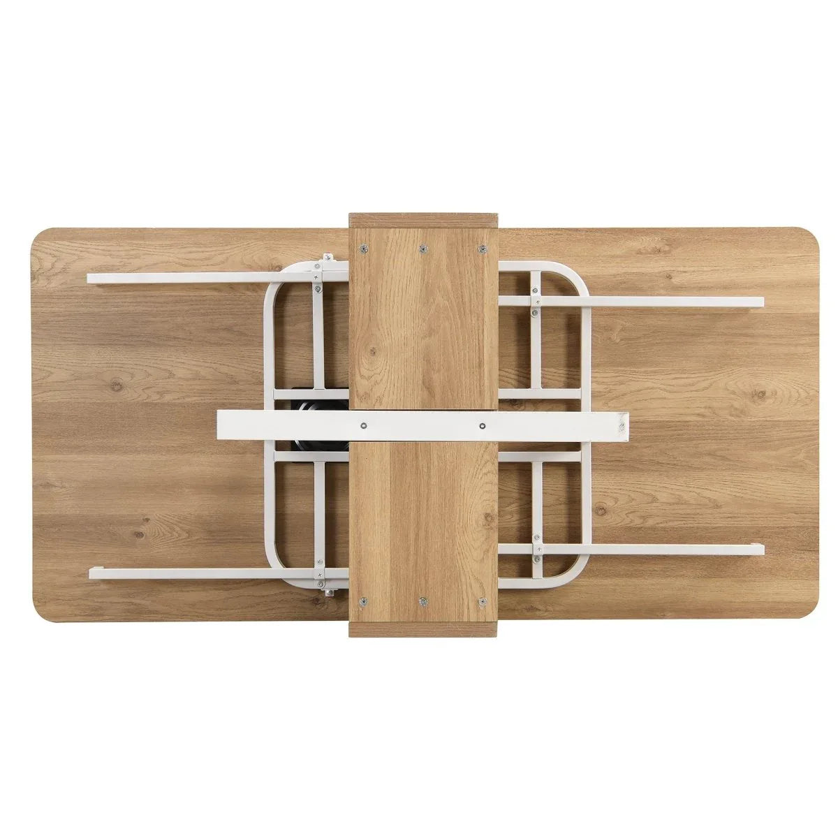 Extendable 5-Piece MDF Metal Dining Table Set With Chairs - Omega Lifestyles