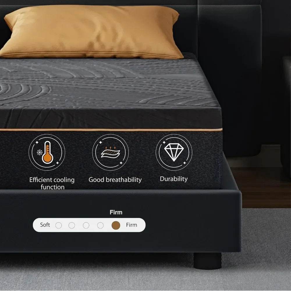 Firm Copper-Gel Memory Foam Cooling Knit Mattress - Omega Lifestyles