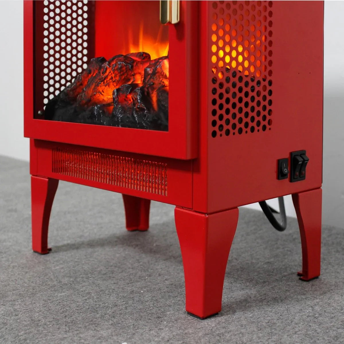 Freestanding Electric Fireplace Stove With 3D Flame - Omega Lifestyles