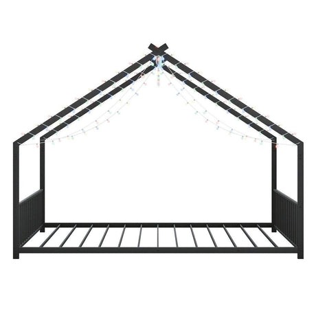 Full Iron Rooftop Bed Frame With LED Lights - Sleep Galleria