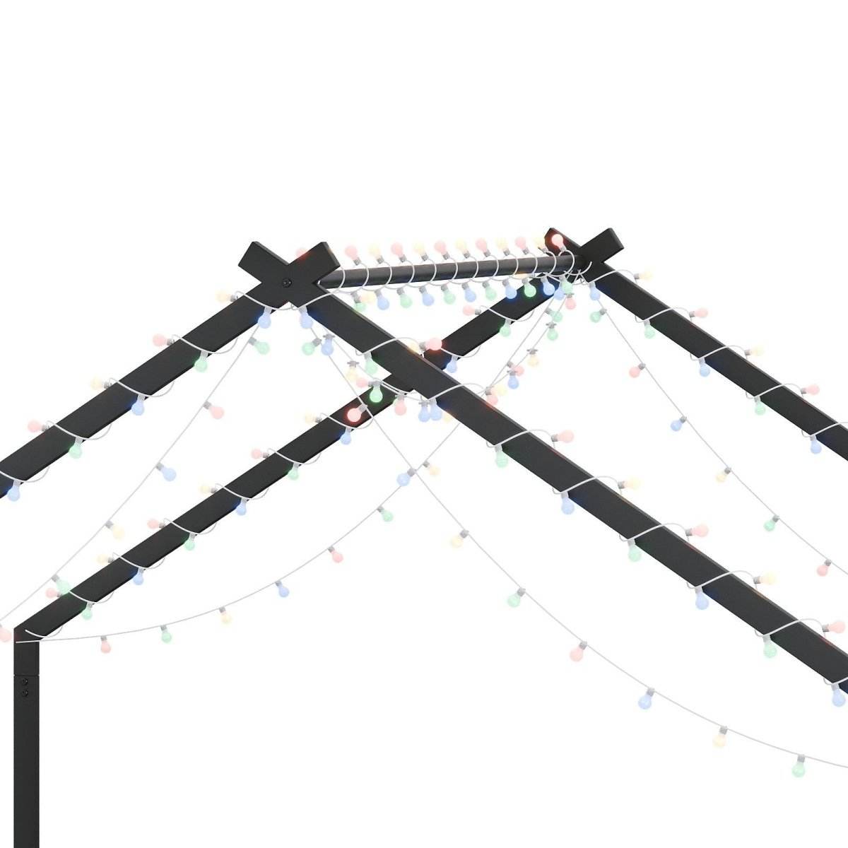 Full Iron Rooftop Bed Frame With LED Lights - Sleep Galleria