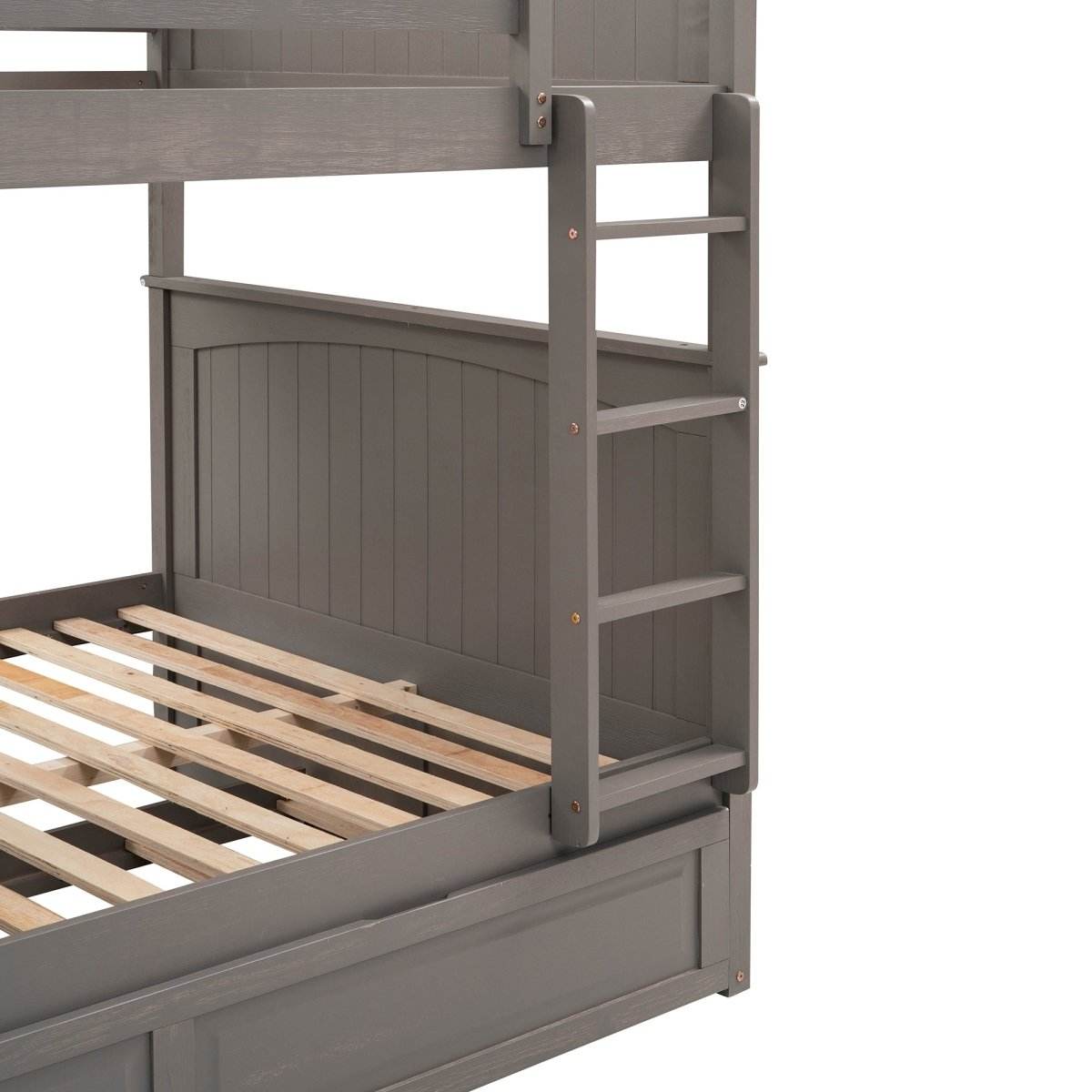 Full Over Full Bunk Bed With Twin Trundle Pinewood - Sleep Galleria